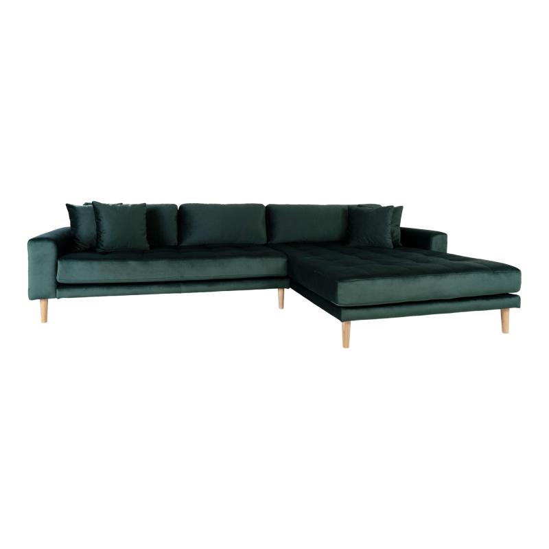Lido Lounge Sofa i Ørkegrøn Velour - Elegance til Dit Hjem