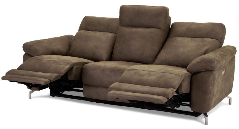 Selma 3-personers sofa med elevation - Grå microfiber tilbud