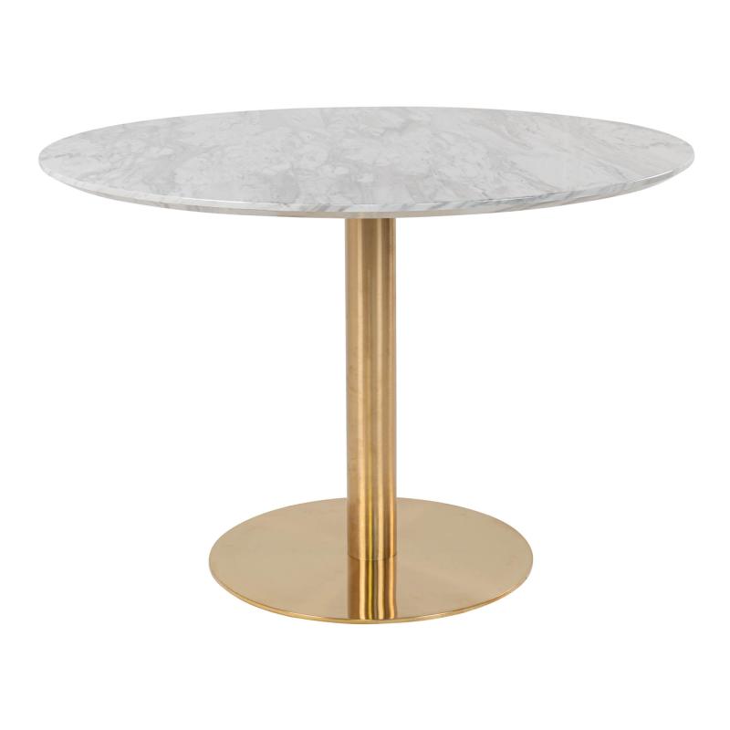 Elegant Bolzano Spisebord med Marmorlook og Messinglook
