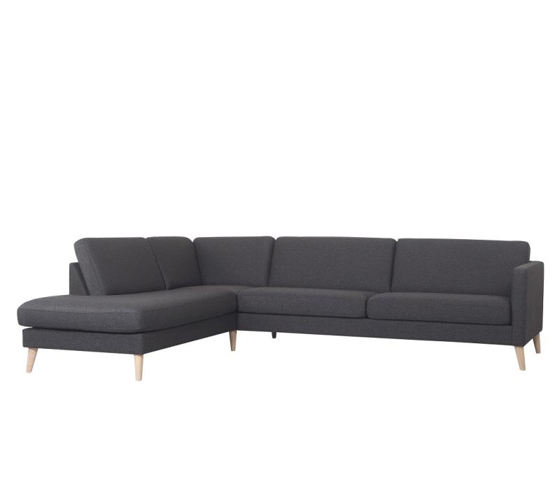 Golf Sofa med Open End til Venstre - Antracit Stof