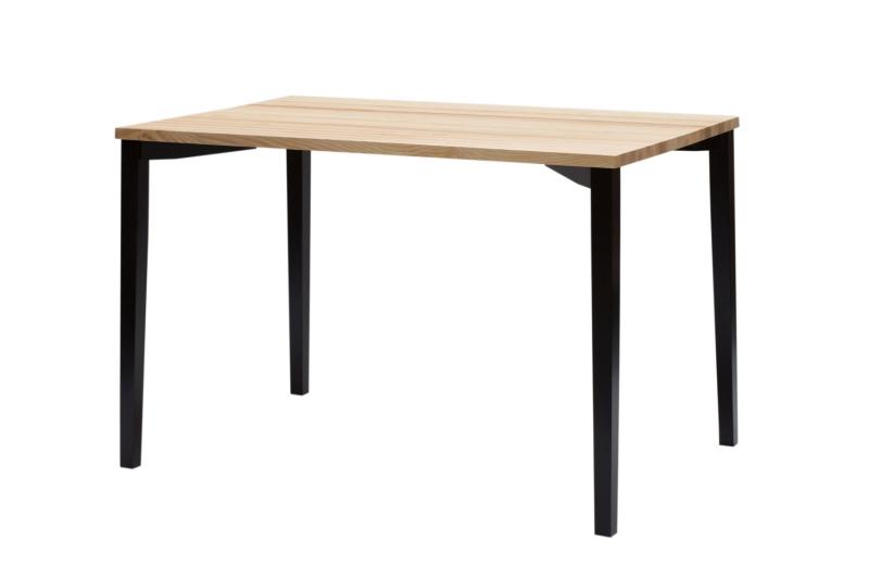 Triventi Asketræ 120x80cm Sorte Firkantede Ben Ragaba Spisebord