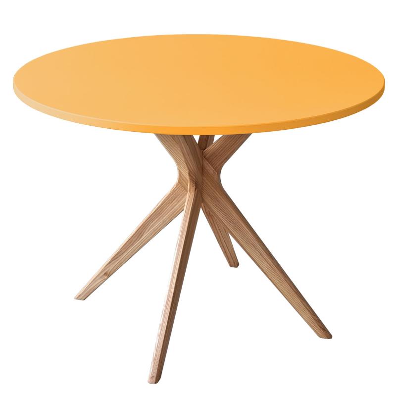 JUBI BOLD Rundt Spisebord 100 cm - Gul - Fantastisk tilbud!