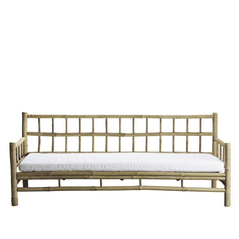 Tine K Home Bambus Sofa med Hvid Hynde - Skandinavisk Stil