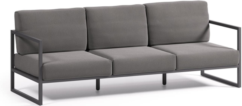 Sort Udendørs 3-Personers Sofa fra Comova - Stilfuld Komfort