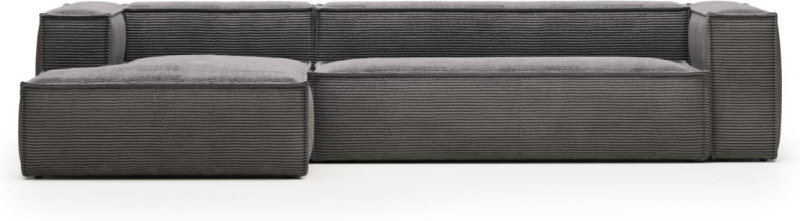Grå Venstrevendt Chaiselong Sofa – Stilfuld Komfort