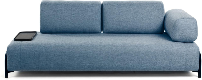 Blå 3-personers sofa med højre armlæn – Kave Home tilbud!
