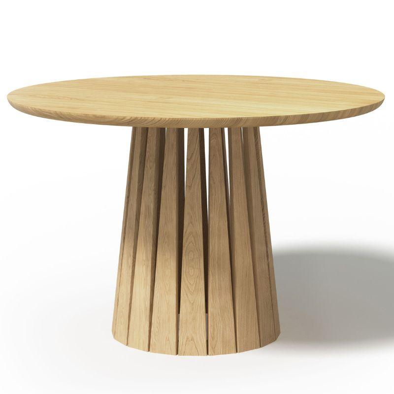 Elegant Rundt Spisebord i Massivt Egetræ – Tidløst Design