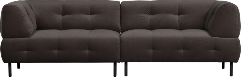 Elegant 4-Personers Grå Fløjl Sofa fra WOOOD Exclusive