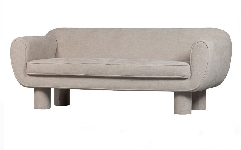 Elegant 2-Personers Sofa i Natur - Komfortabel og Stilfuld