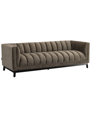 Beaudy 3-Personers Chenille Sofa i Sortstenbrun – Elegant Møbel