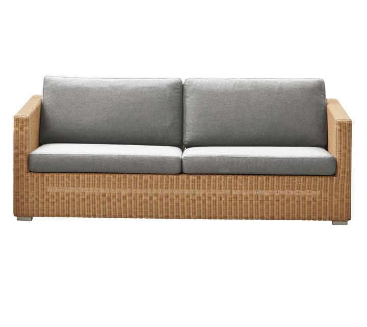 Cane-line Chester 3-personers Sofa med Lysegrå Hynder