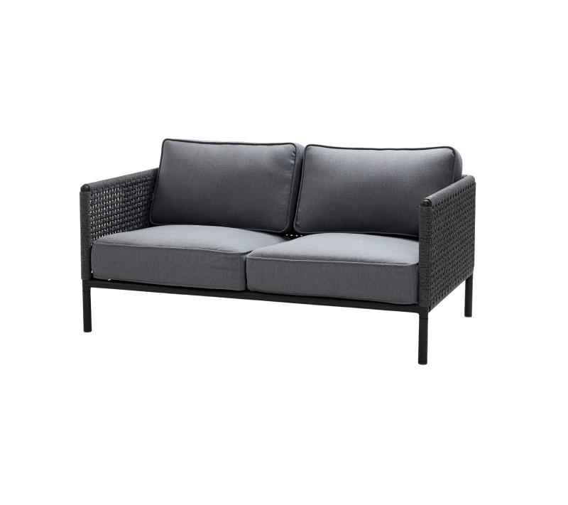 Cane-line Encore 2-personers sofa i Lava Grey – Moderne stil