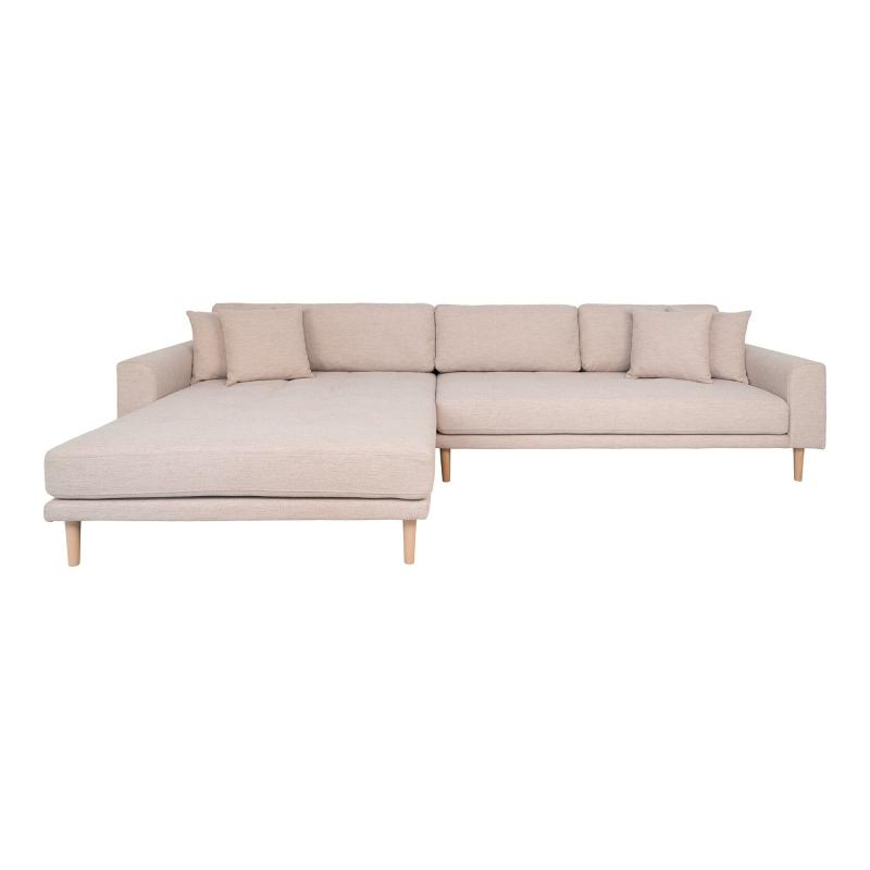 Lido Lounge Sofa Venstrevendt i Sand – Uovertruffen Tilbud!