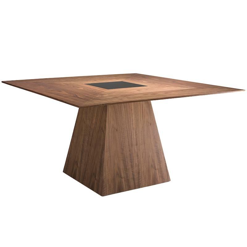 Eksklusivt Spisebord i Mørk Valnød – Elegant Design 150x150 cm