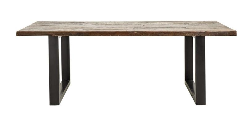 Vintage Natur Sort Spisebord fra Nordal - Unik Designoplevelse