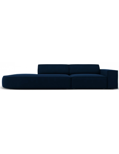 Jodie Venstrevendt 3-Personers Sofa i Sortblå Velour - Stil og Komfort