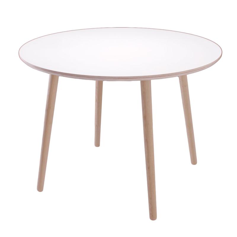 Rundt Karlstad Spisebord med Hvid Bordplade – Elegant Design