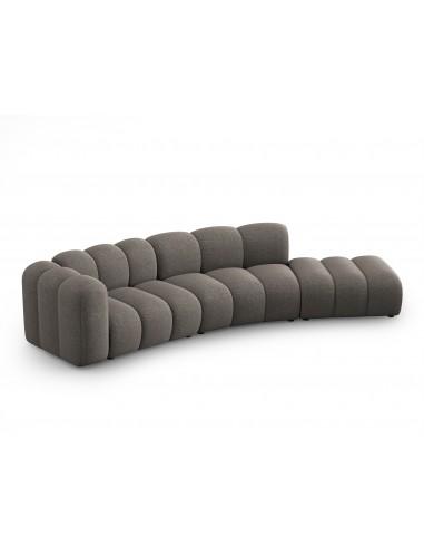 Lupine 5-Personers Buet Chenille Sofa – Elegant Sortgrå