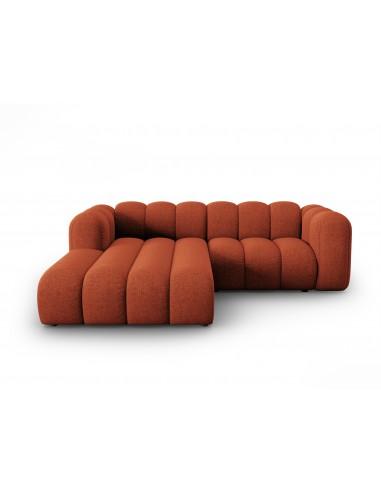 Moderne Chaiselong Sofa i Sortterracotta Chenille - Stilfuld Elegance