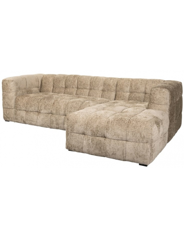Elegant Højrevendt Chenille Chaiselong Sofa i Beige