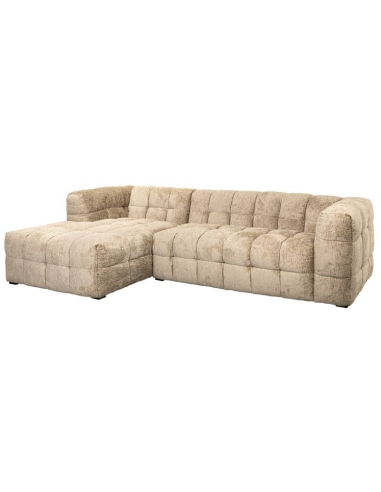 Beige Merrol Venstrevendt Chaiselong Sofa i Chenille
