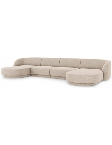 Miley Beige Chenille U-sofa – Stilfuld og Komfortabel