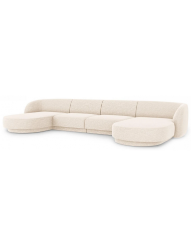 Miley Lys Beige Chenille U-sofa – Moderne Komfort til Hjemmet