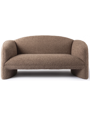 Moderne Brun Plys Sofa til 2 Personer – Elegant Design