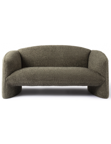 Moderne 2-Personers Sofa i Mørk Mosgrøn Plys fra NACHII