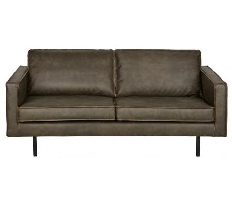 Moderne 2,5-personers vintage sofa i armygrøn farve