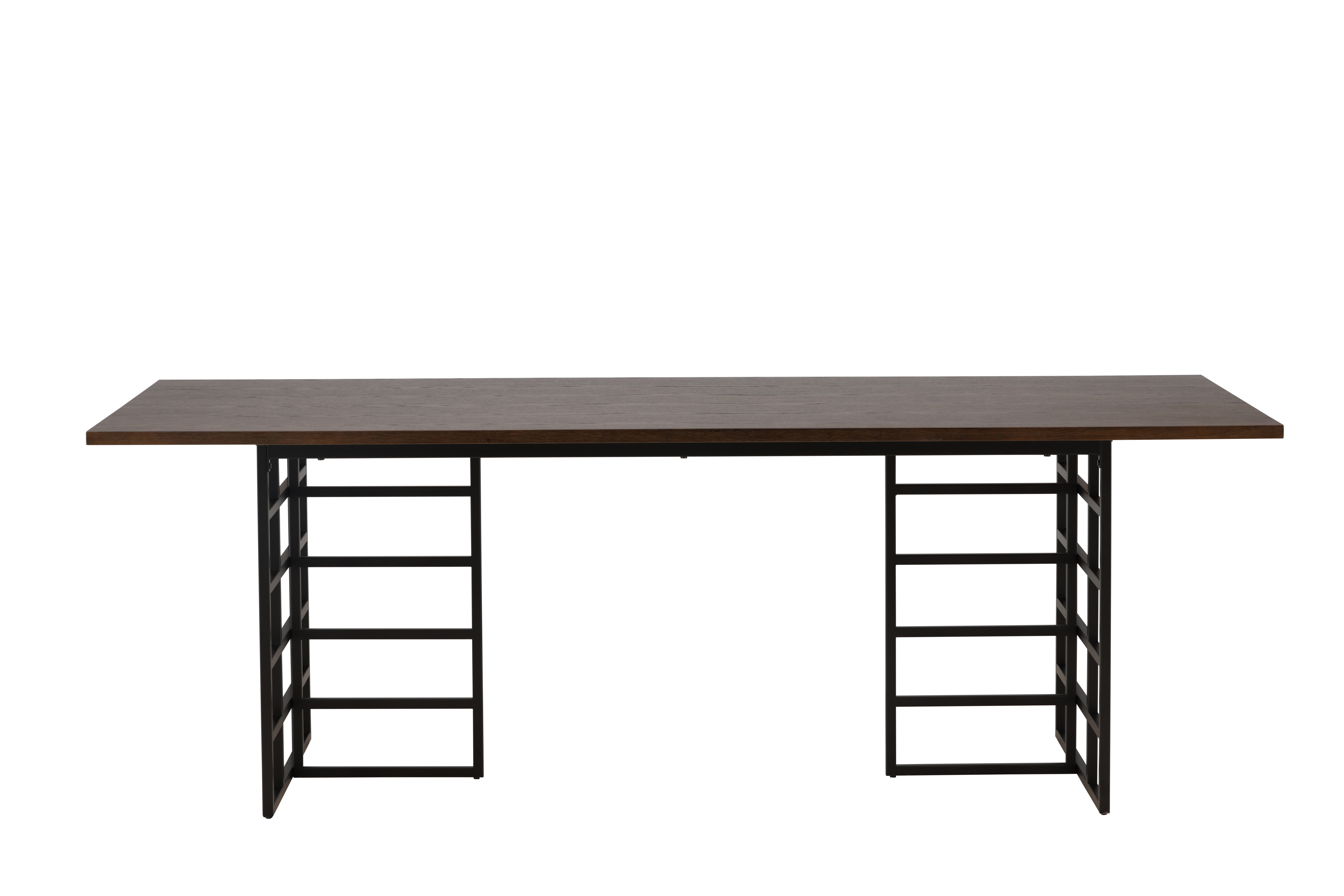 Sort Ystad Rektangulær Mokka Egefinr Aluminium 220x100 Venture Design Spisebord