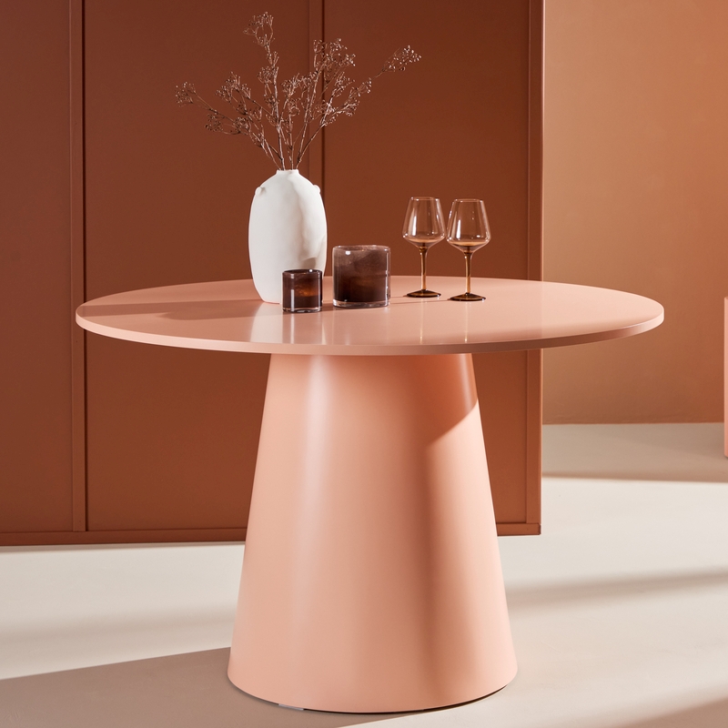 Rosa Pastello Farvet Mdf Diameter 110 Spisebord