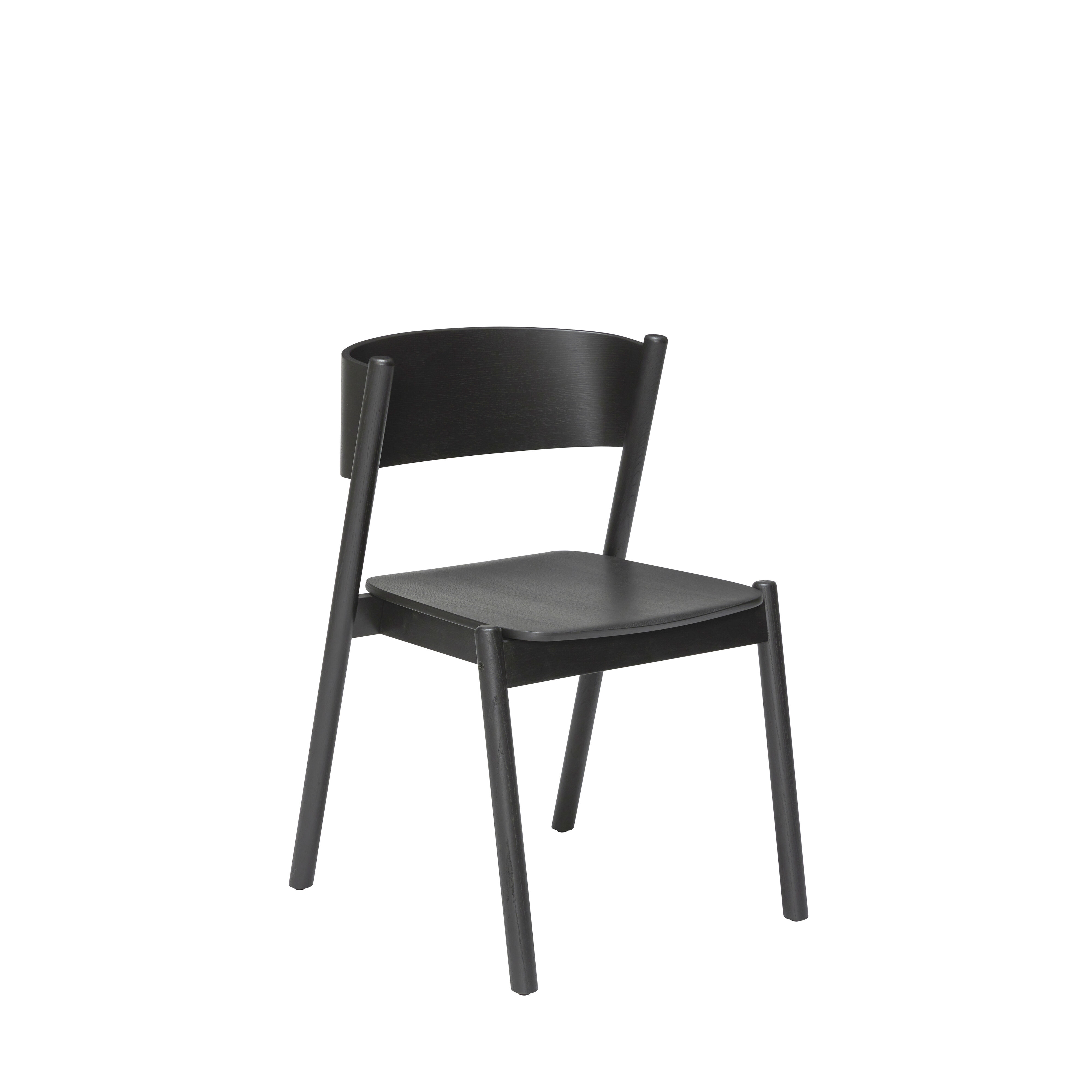 Sort Oblique Hübsch Spisestol - 5712772128367