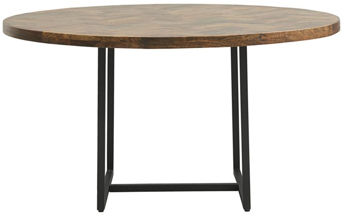 Mørk Natur Kant H140x74 Metal Træ House Doctor Spisebord - 5707644548169
