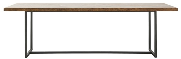 Sort Kant Mørkebrun H74x90x240 Mangotræ Metal House Doctor Spisebord - 5707644518001