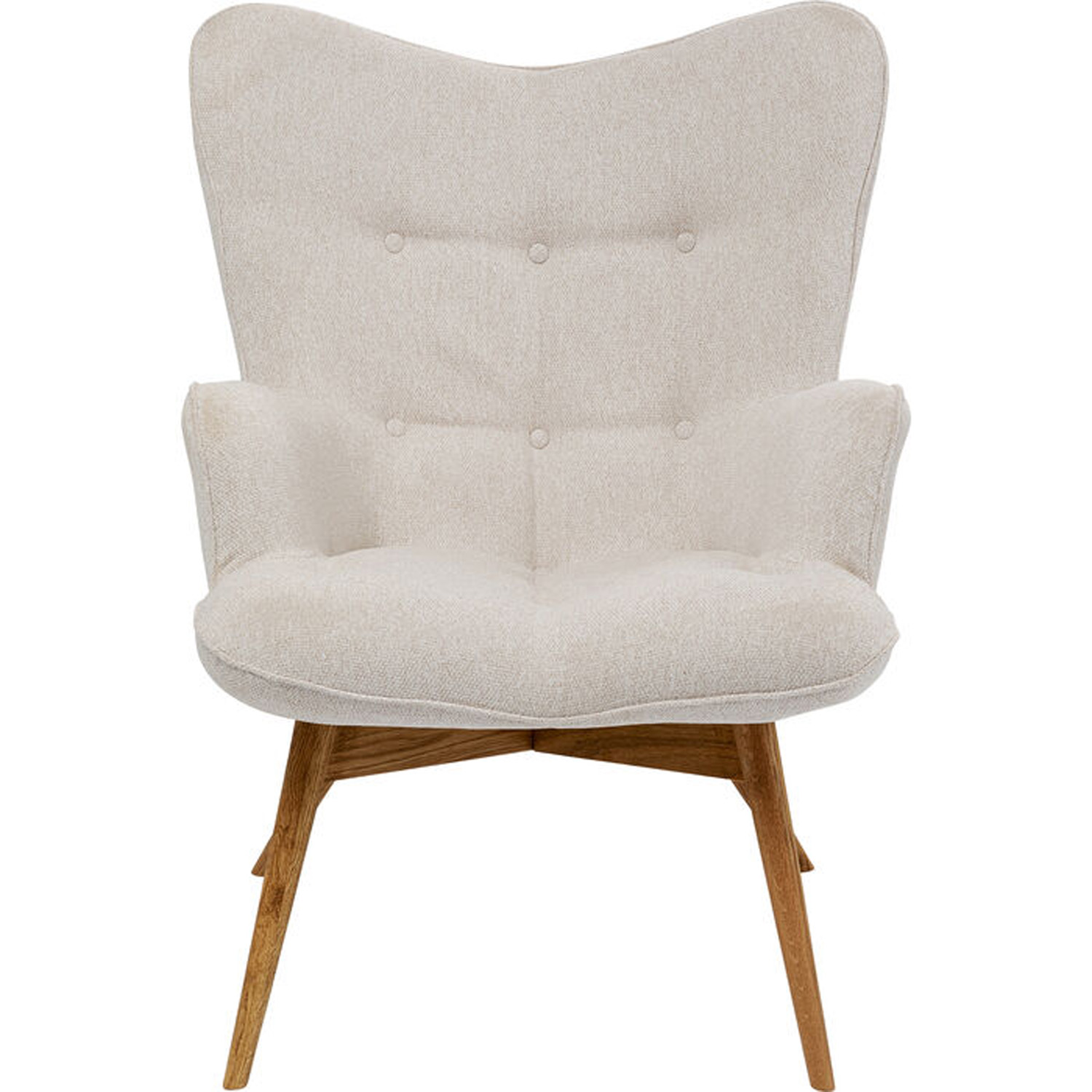 Creme Vicky Cream Polyester Kare Design Lænestol - 4025621862277