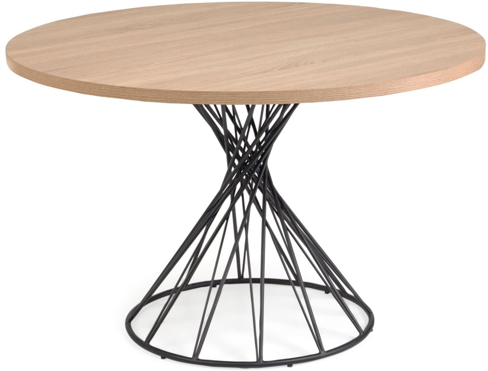 Flerfarvet Niut Rundt H77x120x120 Fremstillet Træ Stål Kave Home Spisebord - 8433840674544