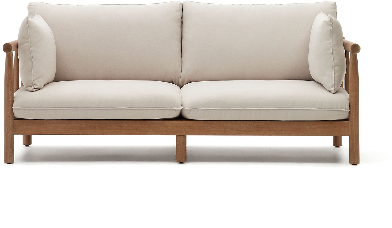 Flerfarvet Sacova Udendørs Personers H66x195x90 Eukalyptustræ Kave Home Sofa - 8433840832463