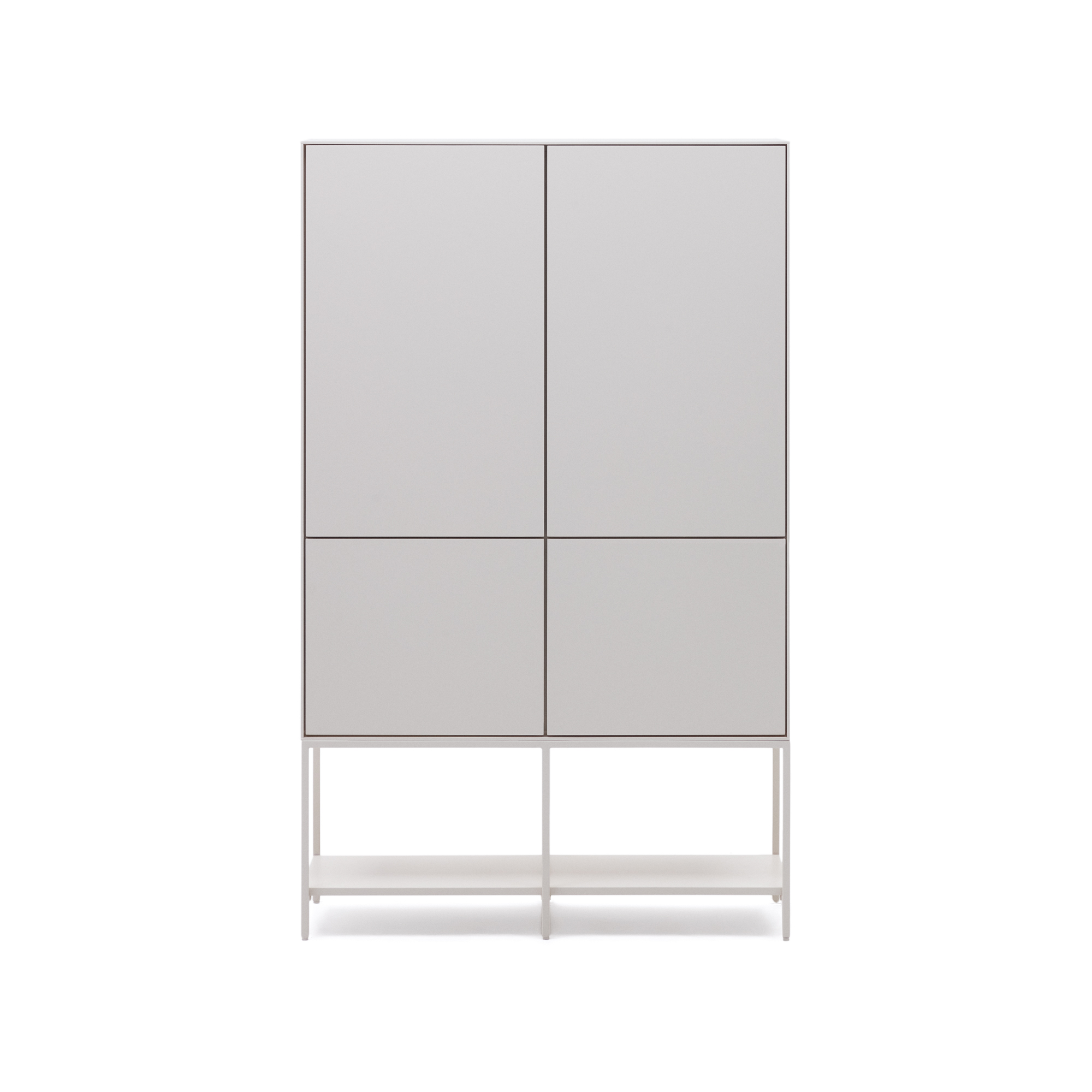 Hvid Vedrana Høj Låger Mdf Stål 5x40 Laforma Skænk - 8433840878454