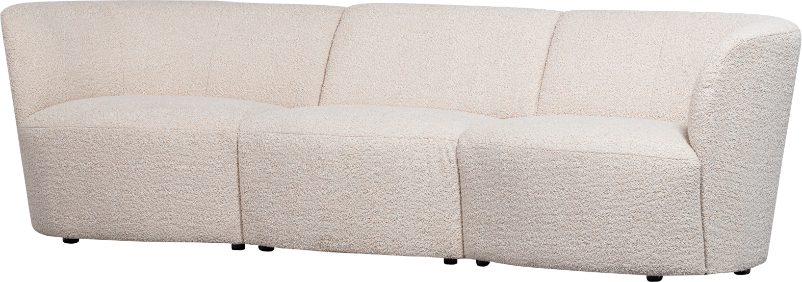 Creme Coco Personers H70x72x227 Woood Sofa