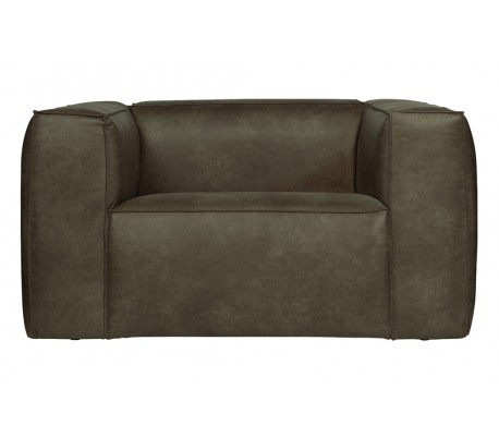 Grøn Bean Læder B146 Vintage Army Woood Lænestol