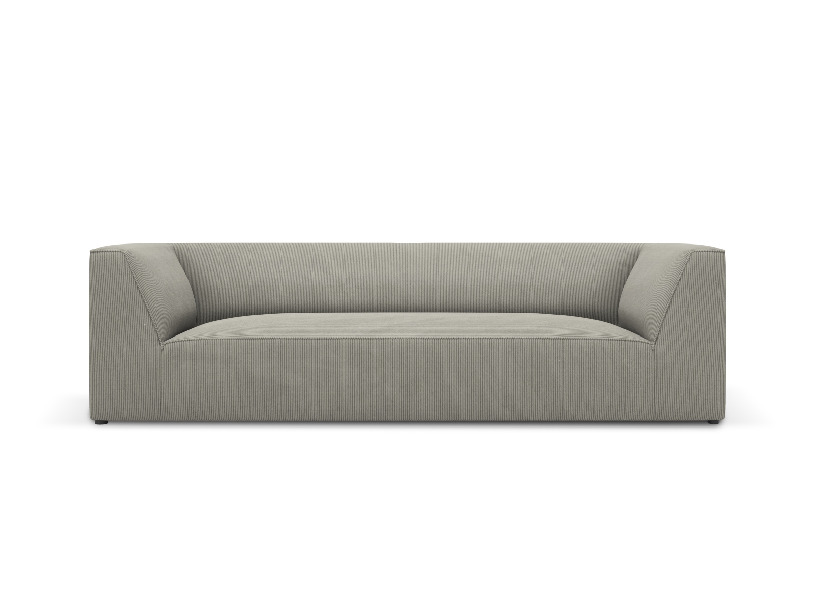 Sort Ruby Sæder Grå Corduroy Fløjl Plast Micadoni Sofa - 5905389067314