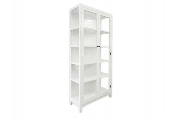Hvid Drejø 198x92 5x38 Vitrineskab