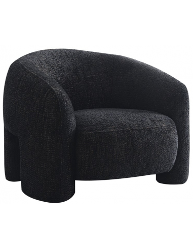 Sort Milania Chenille Polyester B95 Lænestol