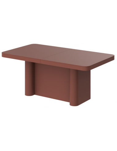 Portofino Med Udtræk Mdf 160 412 100 Mat Bordeaux Spisebord
