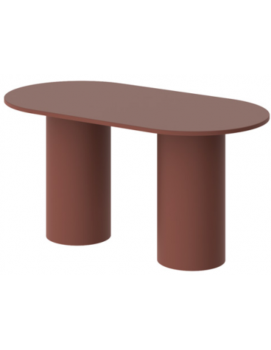 Roseto Ovalt Mdf 150 Mat Bordeaux Spisebord