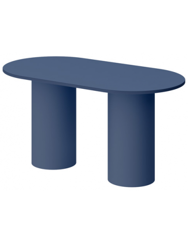 Roseto Ovalt Mdf 150 Mat Navy Spisebord