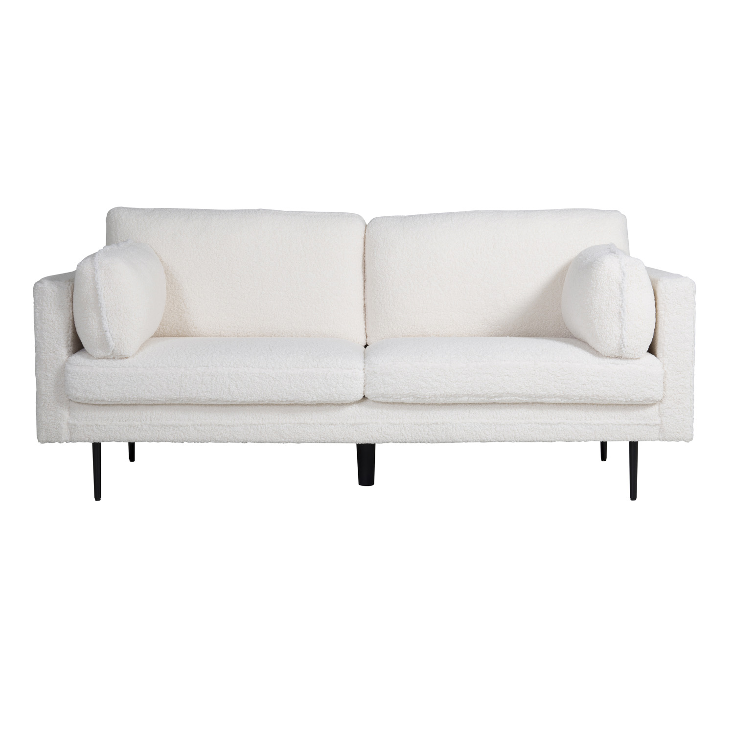 Hvid Boom Pers Bamsestof Polyester Sort Metal Venture Design Sofa - 7350107089051