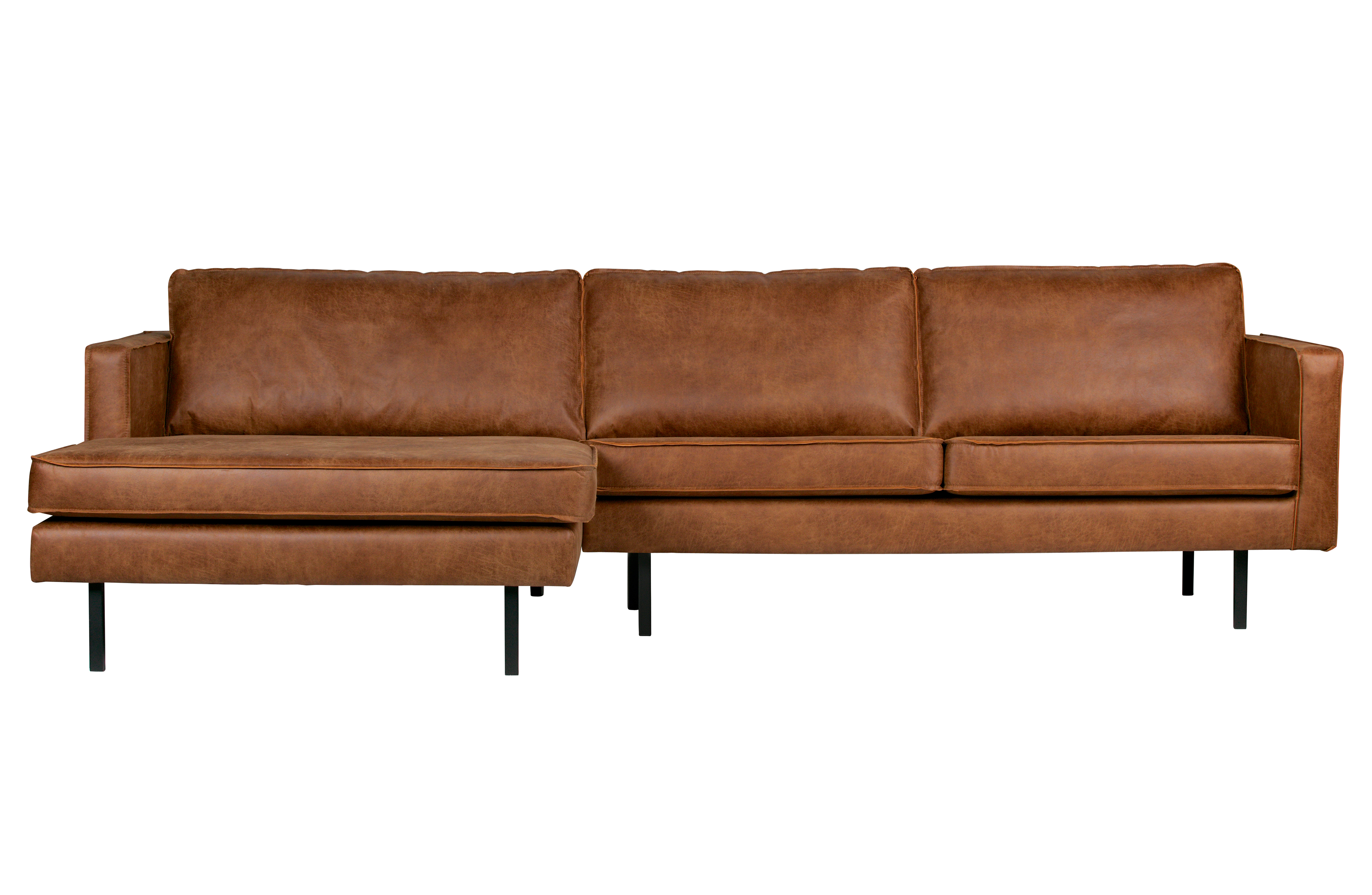Cognac Rodeo Venstre Chaiselong Stof Bepurehome Sofa - 8714713083114
