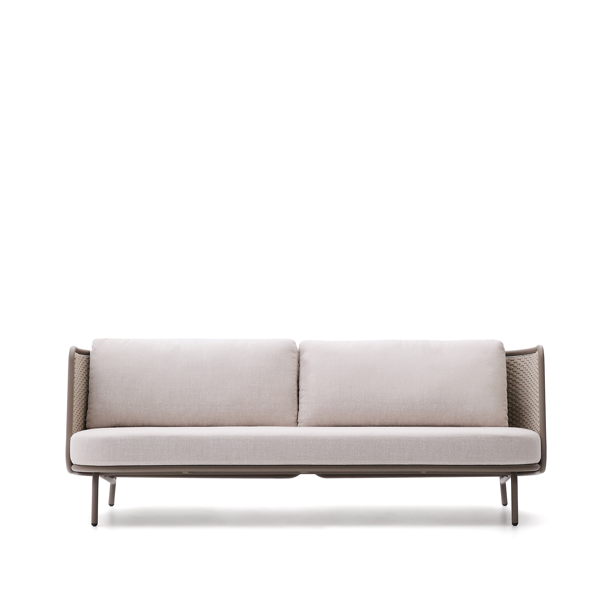 Taupe Sedalis Udendørs Personers Aluminium Reb 210cm Kave Home Sofa - 8433840985428